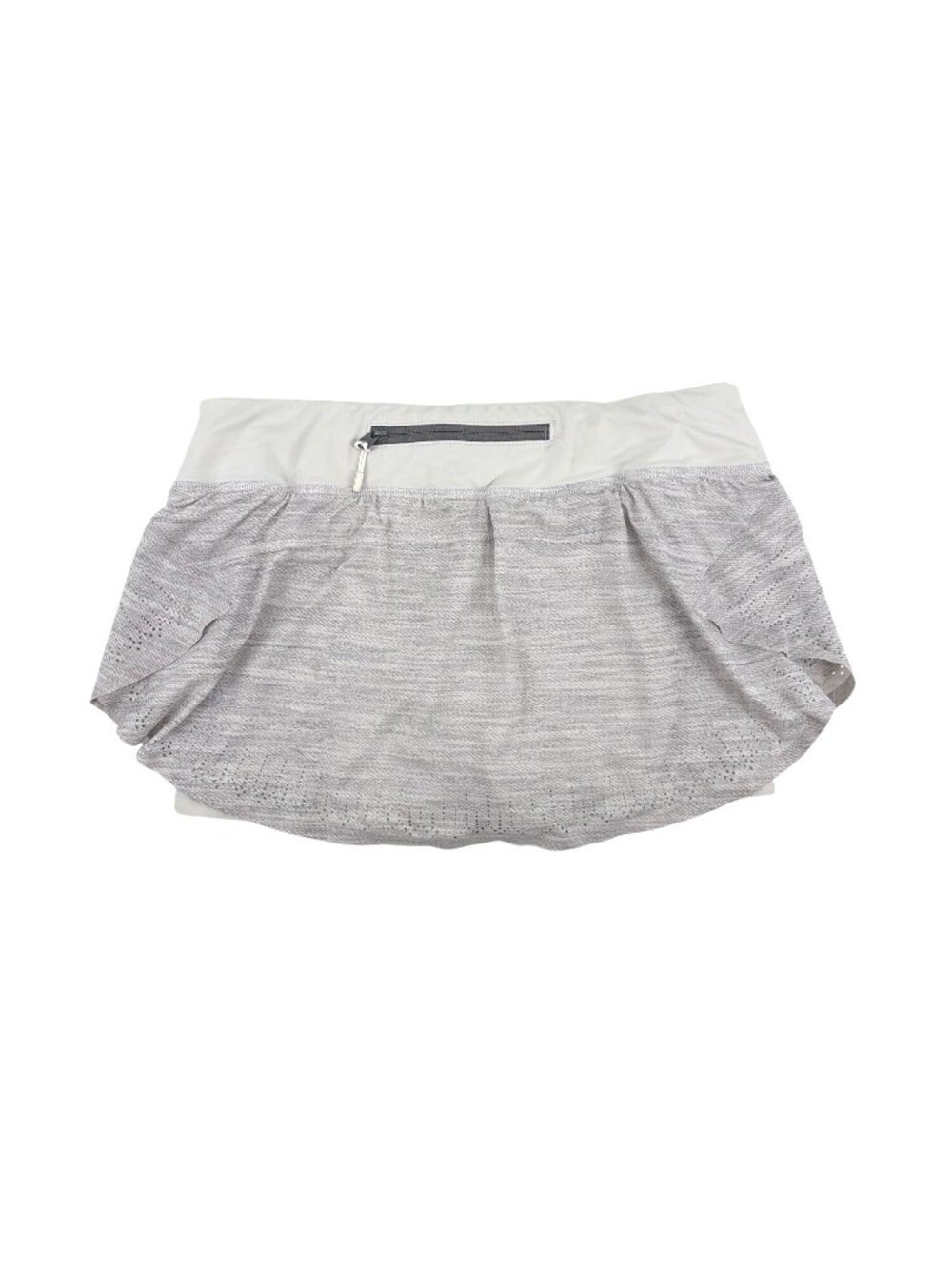 Lululemon Run Light As Air Lined Skirt Womens 4 Gray White Athleisure Preppy - Picture 2 of 8